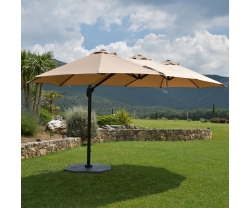Parasol Déporté 3 tetes - DEPORWIDE 4,6 x 2.70m