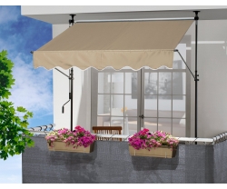 Store Auvent sans Perçage SUVA 300 cm Gris et Ecru