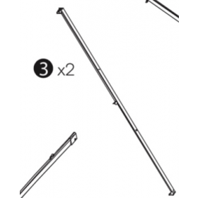 Cornière n°3 horizontale- Tonnelle Illusion murale