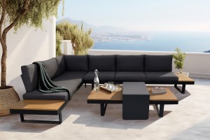 Salon d'angle & Bain de soleil 10 positions HOUSTON