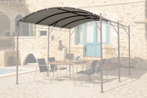 Toile Bâche pour Tonnelle Autoportante ILLUSION  3 m x 4 m GRISE