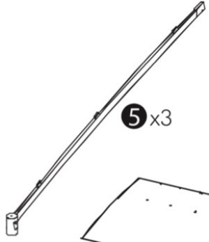 Barre latérale de poteau- Tonnelle Illusion