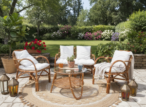 Salon en Rotin Naturel 4 pcs Jakarta - Kabanh