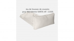 Jeu de Housses de coussins écrues pour Méridienne KARTA - Set complet d'origine 3 pcs