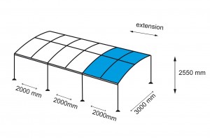 Extension Tonnelle Autoportante 2x3 m Illusion - Givex