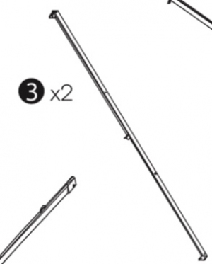 Cornière n°3 horizontale- Tonnelle Illusion murale