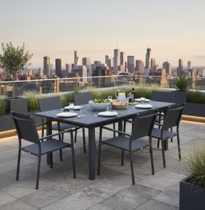 Table VENEZIA  Anthracite 180-240 Automatique 