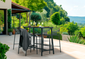 Table de bar rectangulaire mange-debout Marmara - Jardiline 