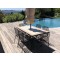 Ensemble: 1 Table de jardin Mosaique + 4 Chaises + 2 Fauteuils - collection MOZAIK