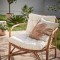 fauteuil bas de jardin en rotin naturel