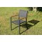 Lot de 4 fauteuils de jardin BARGA en Aluminium gris graphite