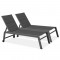 Lot de 2 Bains de Soleil en Aluminium XXL FORLI 