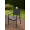 Lot de 4 fauteuils de jardin VENEZIA en Aluminium gris graphite