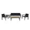 Salon bas de jardin en Aluminium 5 pcs - DETROIT