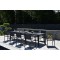 Ensemble Table Aluminium PRISMA XXL + 8 fauteuils Venezia 