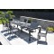 Ensemble Table Aluminium PRISMA XXL + 8 fauteuils Venezia 