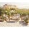 Salon de jardin en Aluminium imitation bois 4 pcs  - PASADENA