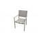 Lot de 4 fauteuils de jardin VENEZIA en Aluminium Ivoire/Champagne