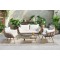Salon de jardin bas 4 pcs tressé osier synthétique - MISSOURI
