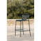 Tabouret de jardin haut MARMARA avec dossier empilable - Jardiline